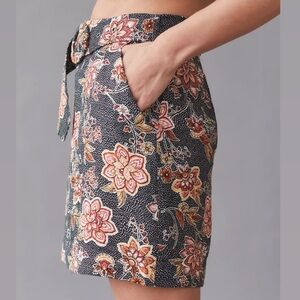 Urban Outfitters // Minkpink Floral A-Line Belted High-Waist Mini Skirt NWT